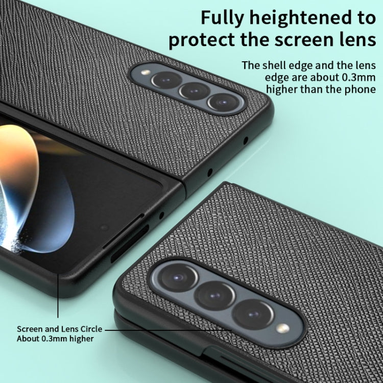 For Samsung Galaxy Z Fold4 Skin Leather Folded Phone Case