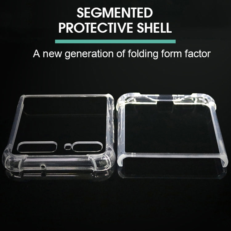 For Samsung Galaxy Z Flip / Galaxy Z Flip 5G Four-corner Airbag Shockproof Phone Case(Transparent)