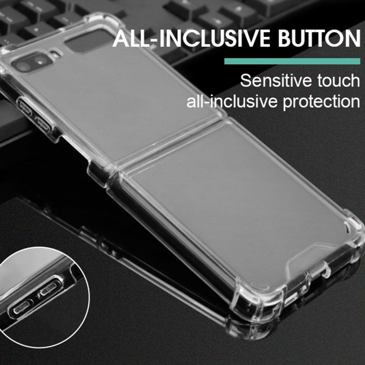For Samsung Galaxy Z Flip / Galaxy Z Flip 5G Four-corner Airbag Shockproof Phone Case(Transparent)