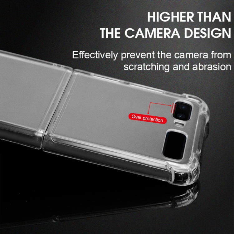 For Samsung Galaxy Z Flip / Galaxy Z Flip 5G Four-corner Airbag Shockproof Phone Case(Transparent)