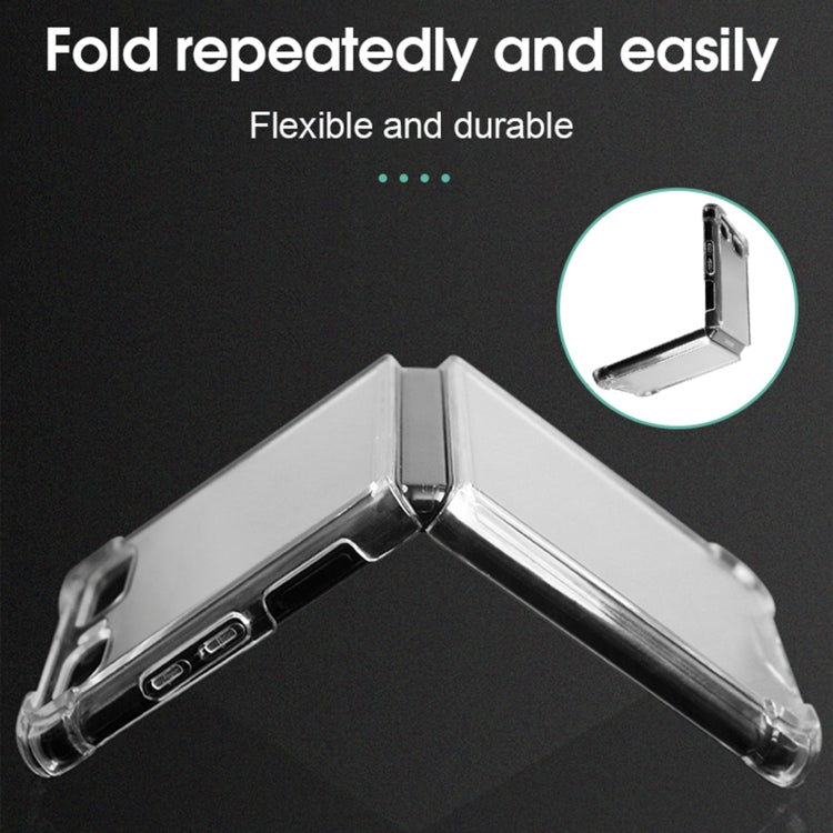 For Samsung Galaxy Z Flip / Galaxy Z Flip 5G Four-corner Airbag Shockproof Phone Case(Transparent)