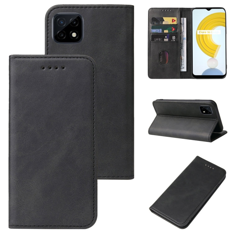 For Realme C21Y Magnetic Closure Leather Phone Case