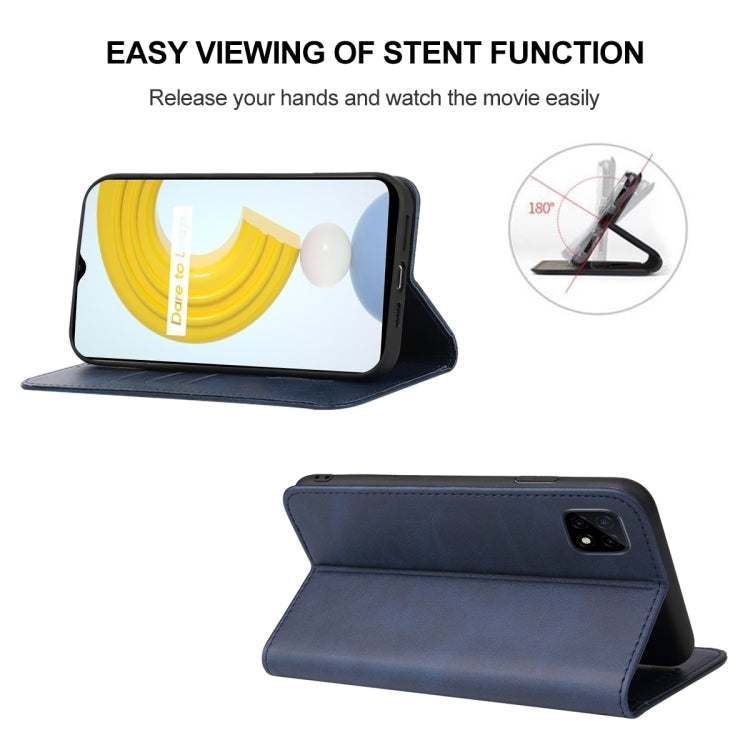 For Realme C21Y Magnetic Closure Leather Phone Case