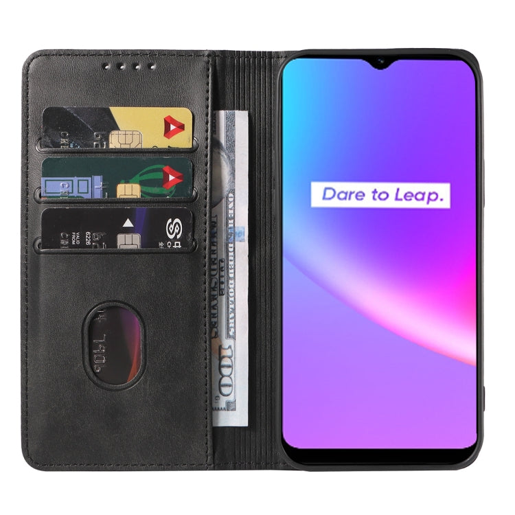 For Realme C25 Magnetic Closure Leather Phone Case