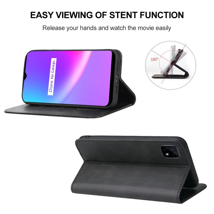 For Realme C25 Magnetic Closure Leather Phone Case