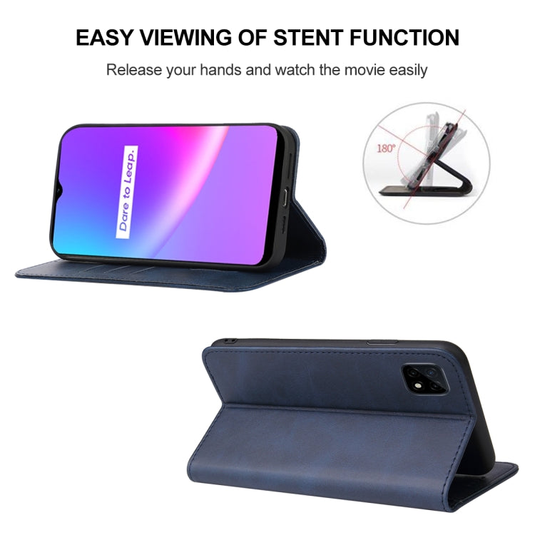 For Realme C25 Magnetic Closure Leather Phone Case