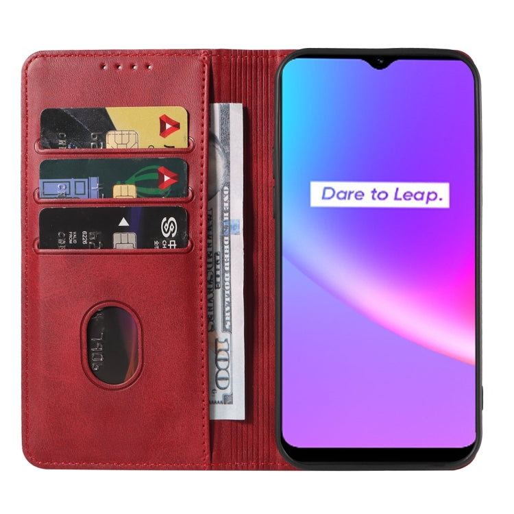 For Realme C25 Magnetic Closure Leather Phone Case