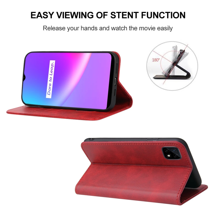For Realme C25 Magnetic Closure Leather Phone Case