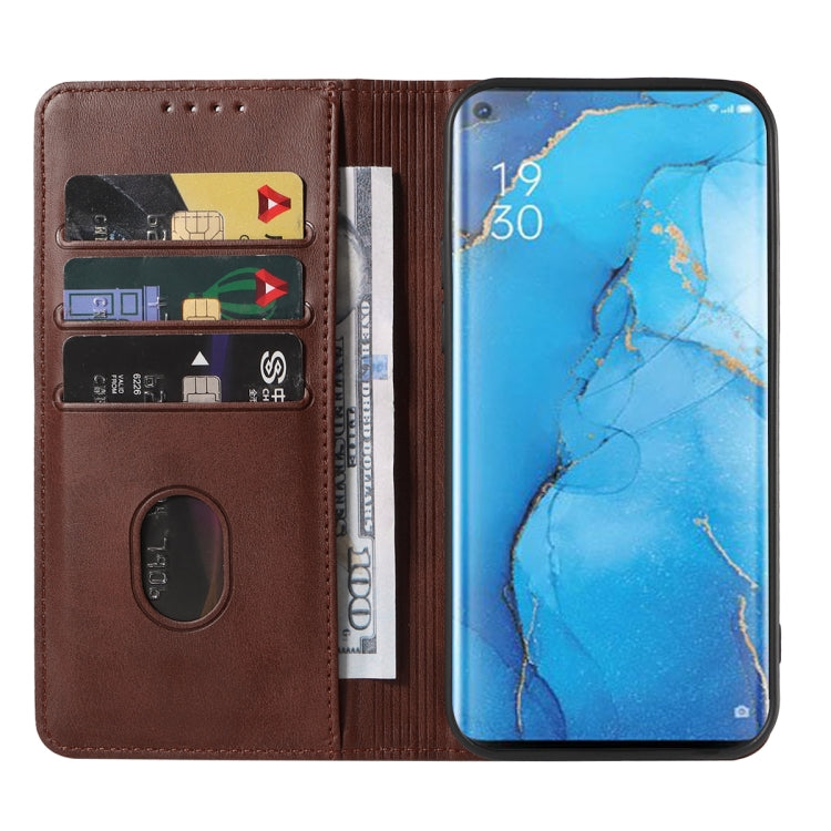 For OPPO Reno3 Magnetic Closure Leather Phone Case
