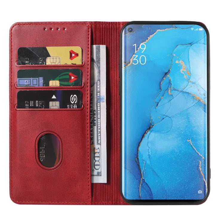 For OPPO Reno3 Magnetic Closure Leather Phone Case