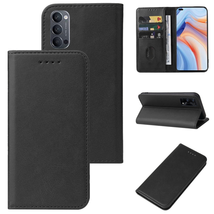 For OPPO Reno4 5G Magnetic Closure Leather Phone Case