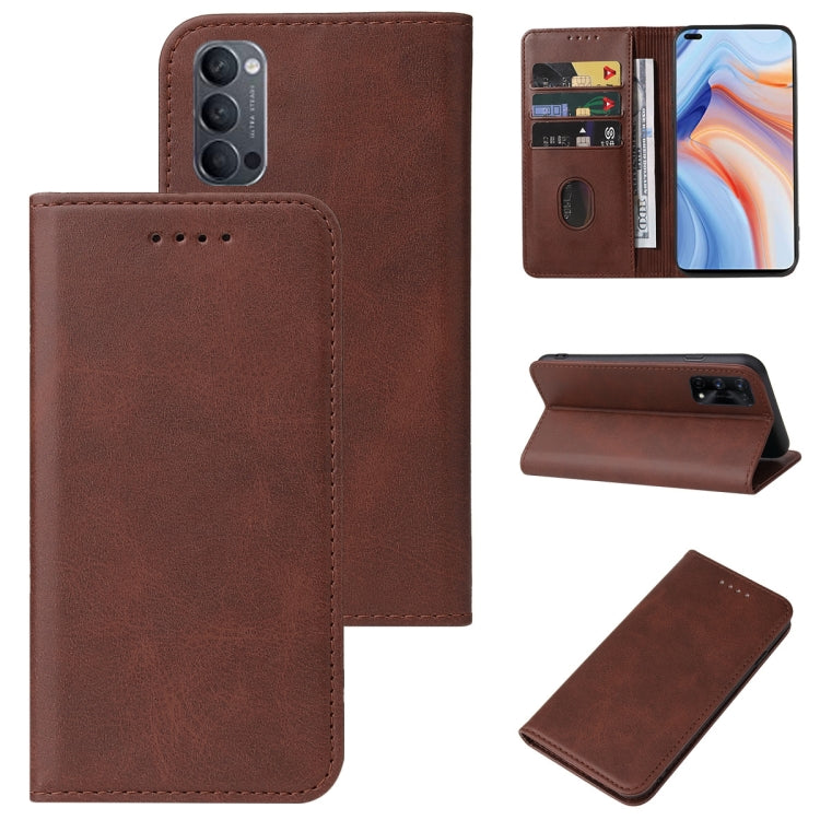 For OPPO Reno4 5G Magnetic Closure Leather Phone Case