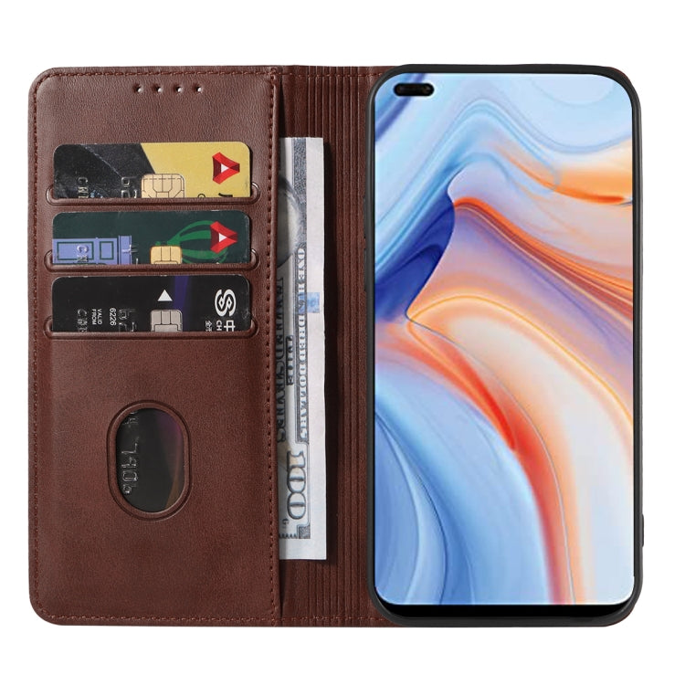 For OPPO Reno4 5G Magnetic Closure Leather Phone Case