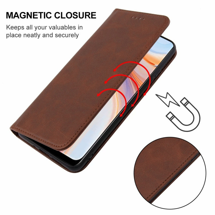 For OPPO Reno4 5G Magnetic Closure Leather Phone Case