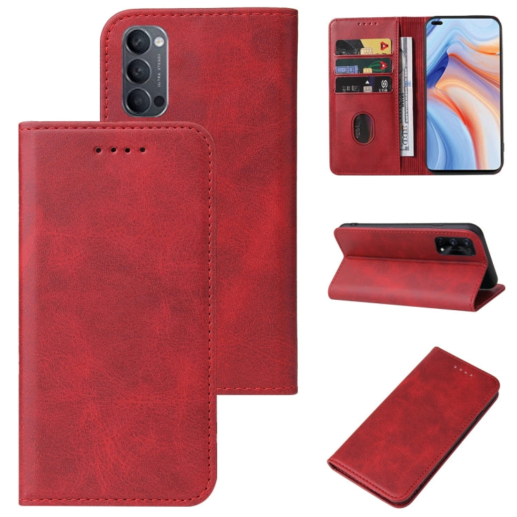For OPPO Reno4 5G Magnetic Closure Leather Phone Case