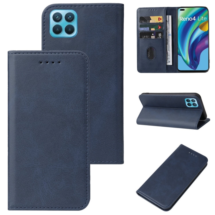 For OPPO Reno4 Lite Magnetic Closure Leather Phone Case