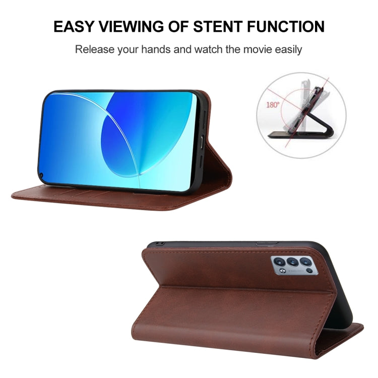 For OPPO Reno6 Pro+ 5G Magnetic Closure Leather Phone Case