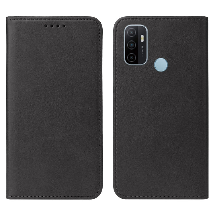 For OPPO A32 Magnetic Closure Leather Phone Case