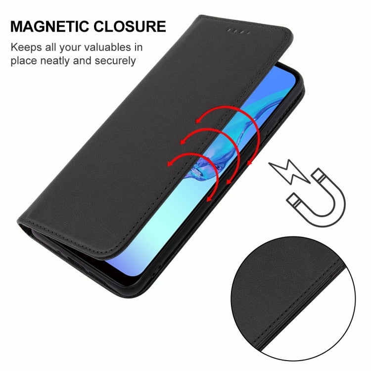 For OPPO A32 Magnetic Closure Leather Phone Case