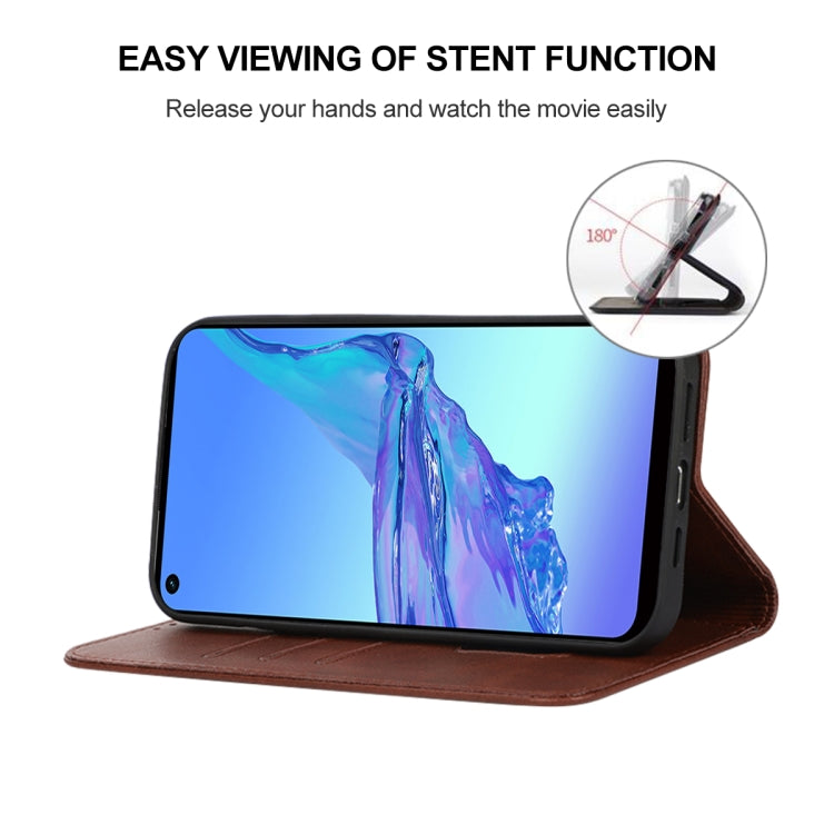 For OPPO A32 Magnetic Closure Leather Phone Case