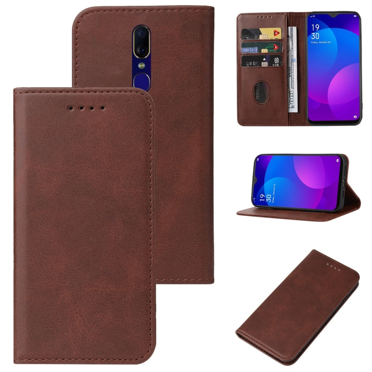 For OPPO F11 Magnetic Closure Leather Phone Case