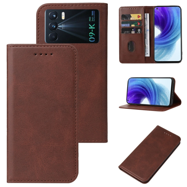 For OPPO K9 Pro Magnetic Closure Leather Phone Case