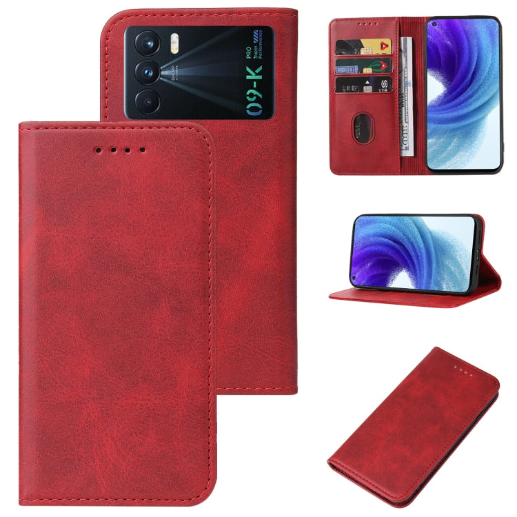 For OPPO K9 Pro Magnetic Closure Leather Phone Case
