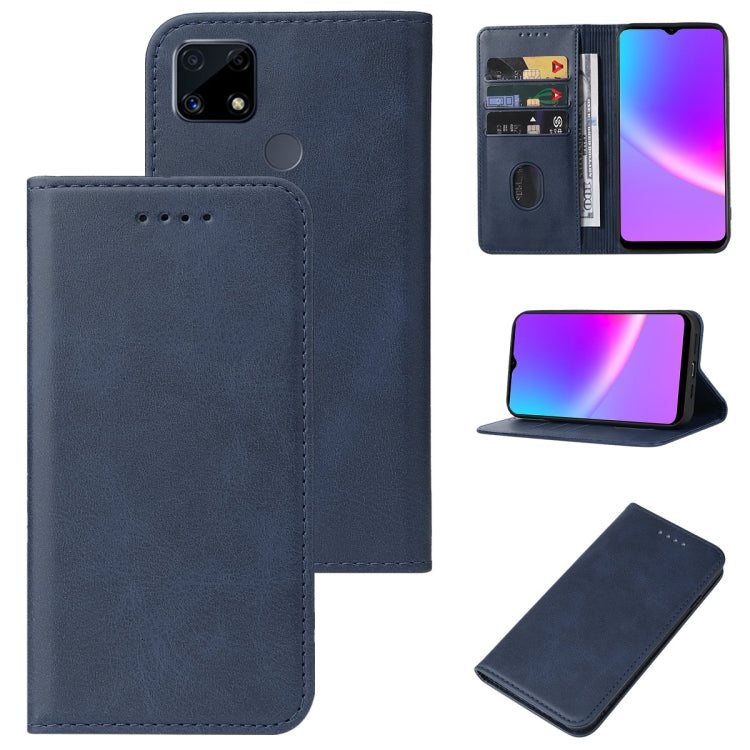 For Realme C25s Magnetic Closure Leather Phone Case
