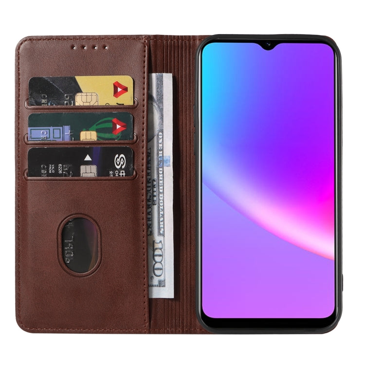 For Realme C25s Magnetic Closure Leather Phone Case