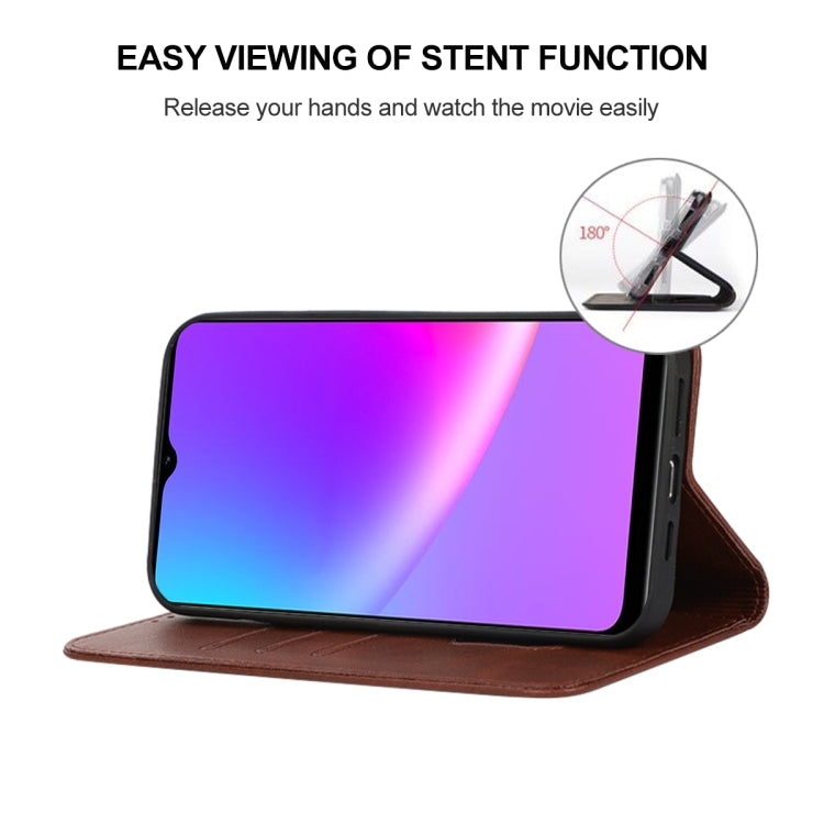 For Realme C25s Magnetic Closure Leather Phone Case