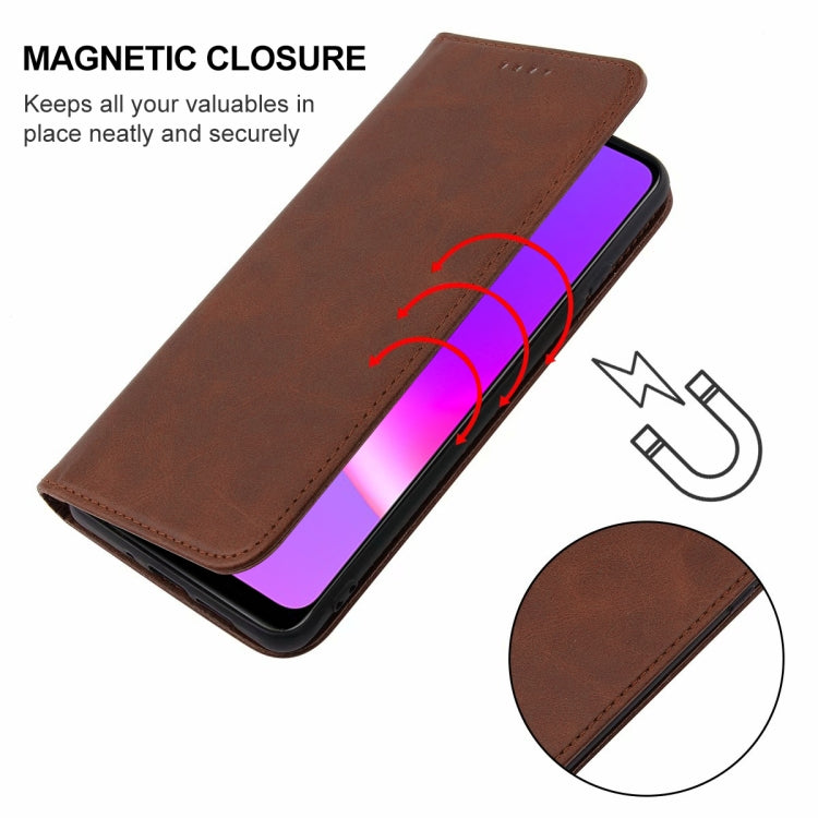 For Realme C25s Magnetic Closure Leather Phone Case
