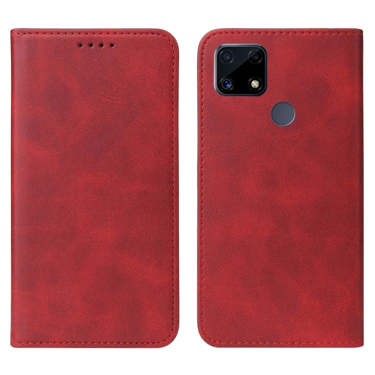 For Realme C25s Magnetic Closure Leather Phone Case