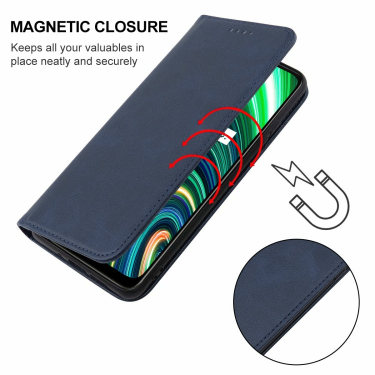For Realme C25Y Magnetic Closure Leather Phone Case