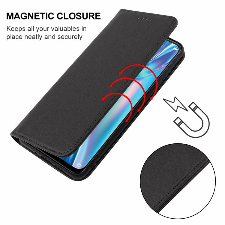 For OPPO A12 Magnetic Closure Leather Phone Case