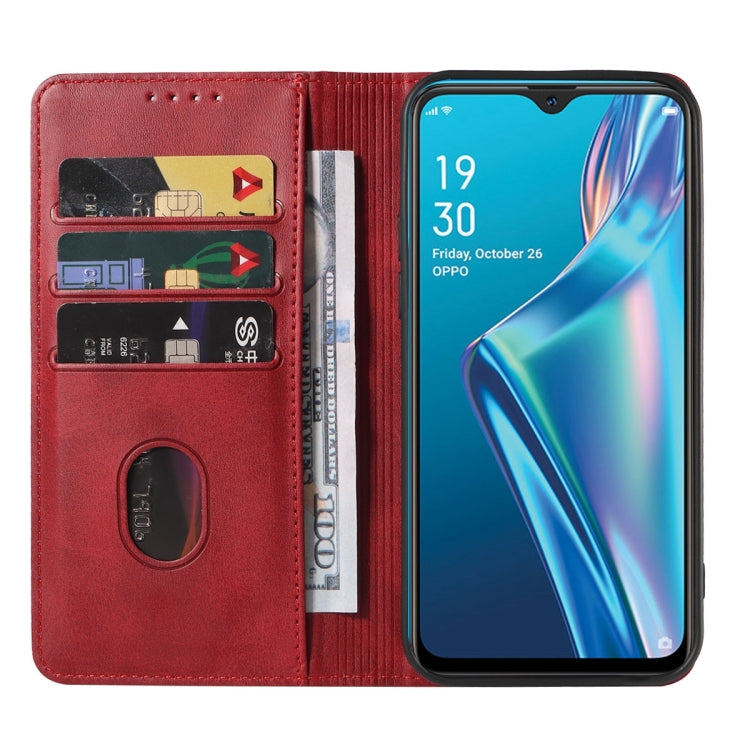 For OPPO A12 Magnetic Closure Leather Phone Case