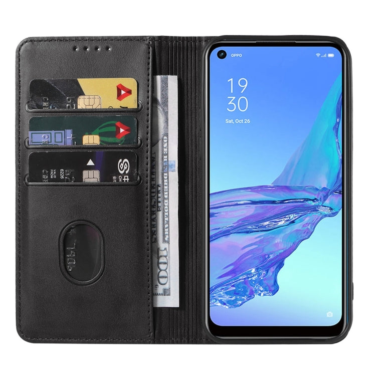 For OPPO A53s Magnetic Closure Leather Phone Case