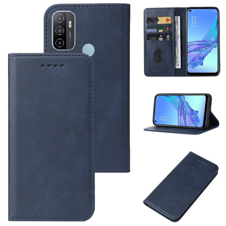 For OPPO A53s Magnetic Closure Leather Phone Case