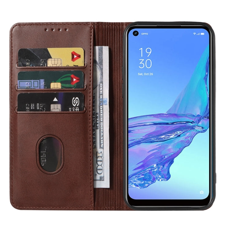 For OPPO A53s Magnetic Closure Leather Phone Case
