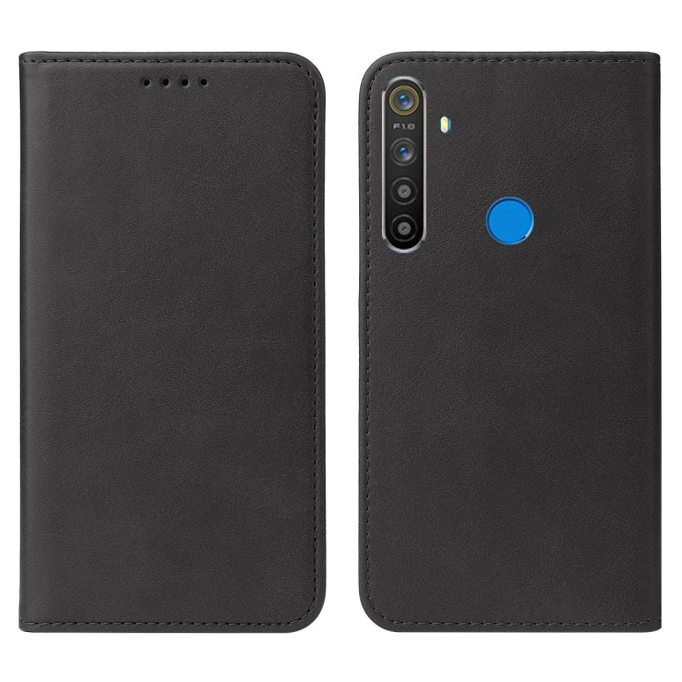 For Realme 5 / 5i / 5s / 6i / Narzo 20A Magnetic Closure Leather Phone Case