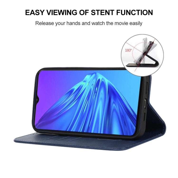 For Realme 5 / 5i / 5s / 6i / Narzo 20A Magnetic Closure Leather Phone Case