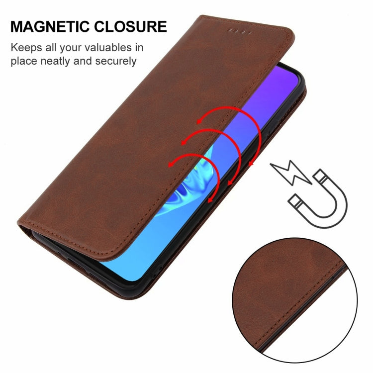 For Realme 5 / 5i / 5s / 6i / Narzo 20A Magnetic Closure Leather Phone Case