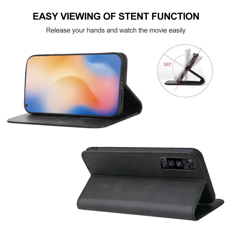 For vivo X50 5G Magnetic Closure Leather Phone Case