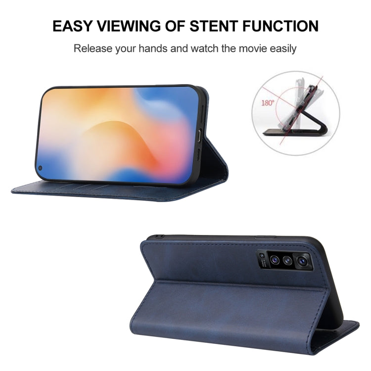 For vivo X50 5G Magnetic Closure Leather Phone Case