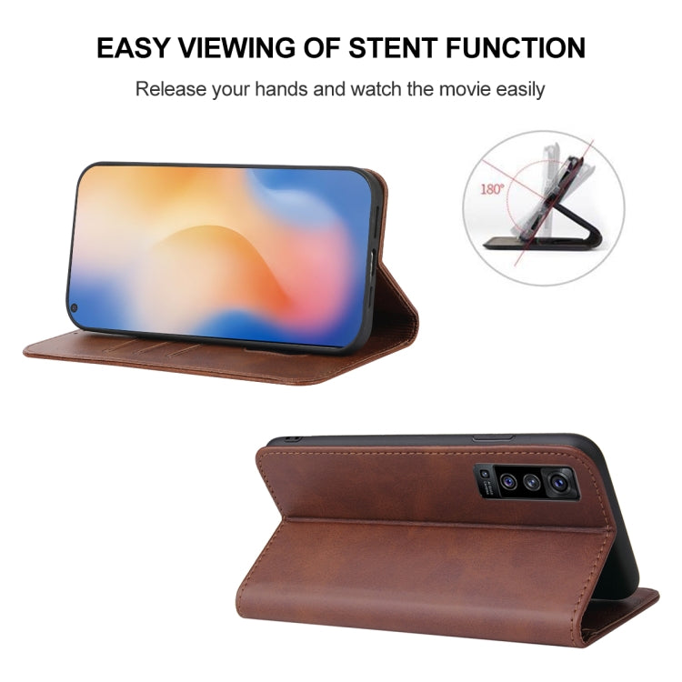 For vivo X50 5G Magnetic Closure Leather Phone Case