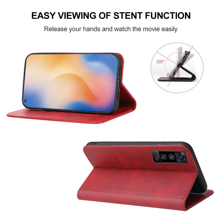 For vivo X50 5G Magnetic Closure Leather Phone Case