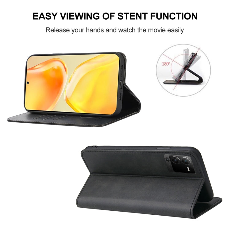 For vivo S15 Magnetic Closure Leather Phone Case