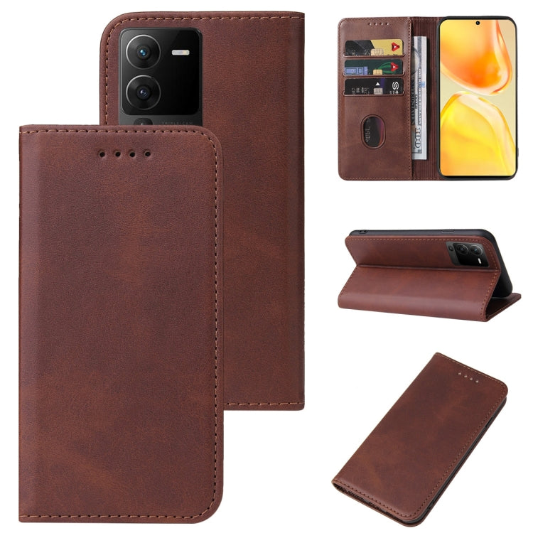 For vivo S15 Magnetic Closure Leather Phone Case