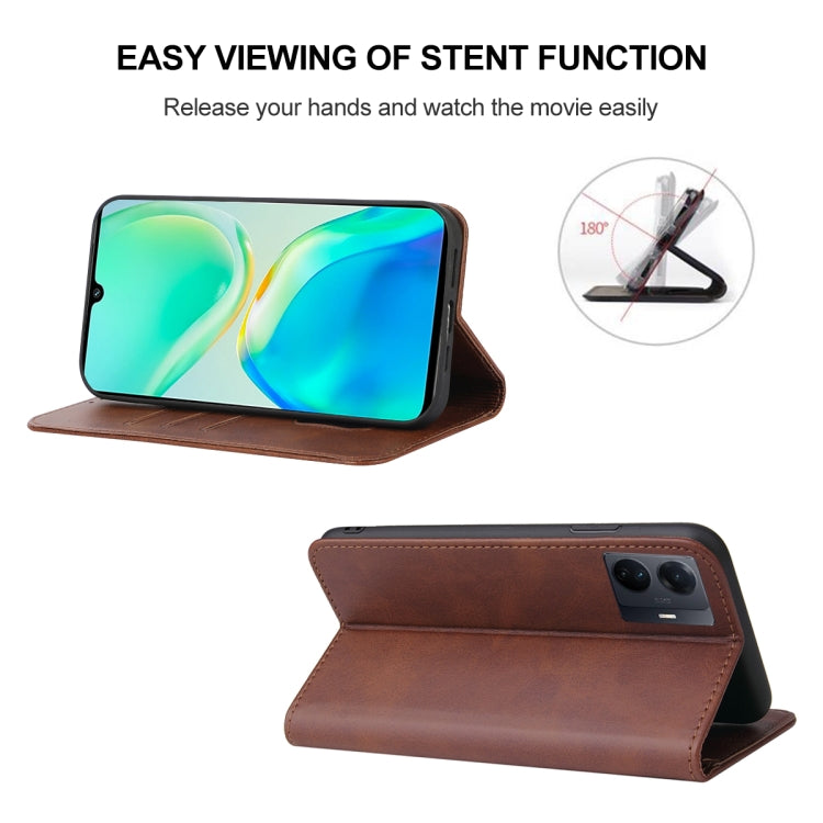 For vivo S15e Magnetic Closure Leather Phone Case