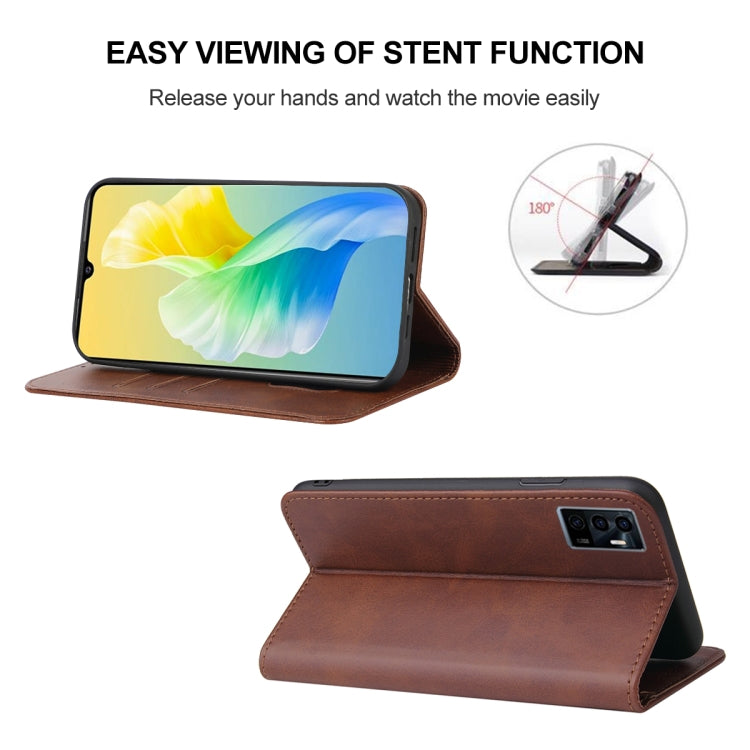 For vivo S10e / V23e Magnetic Closure Leather Phone Case