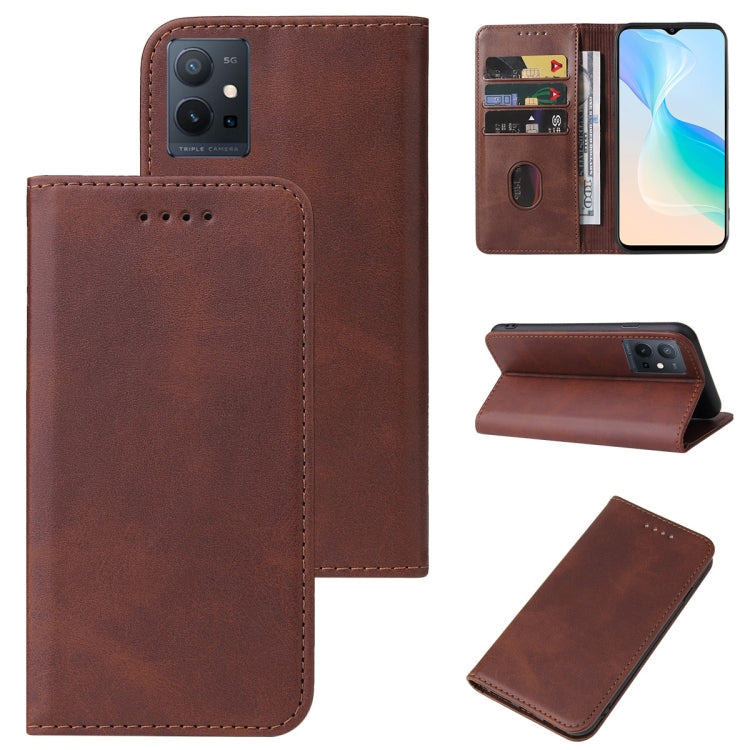 For vivo T1 5G Magnetic Closure Leather Phone Case